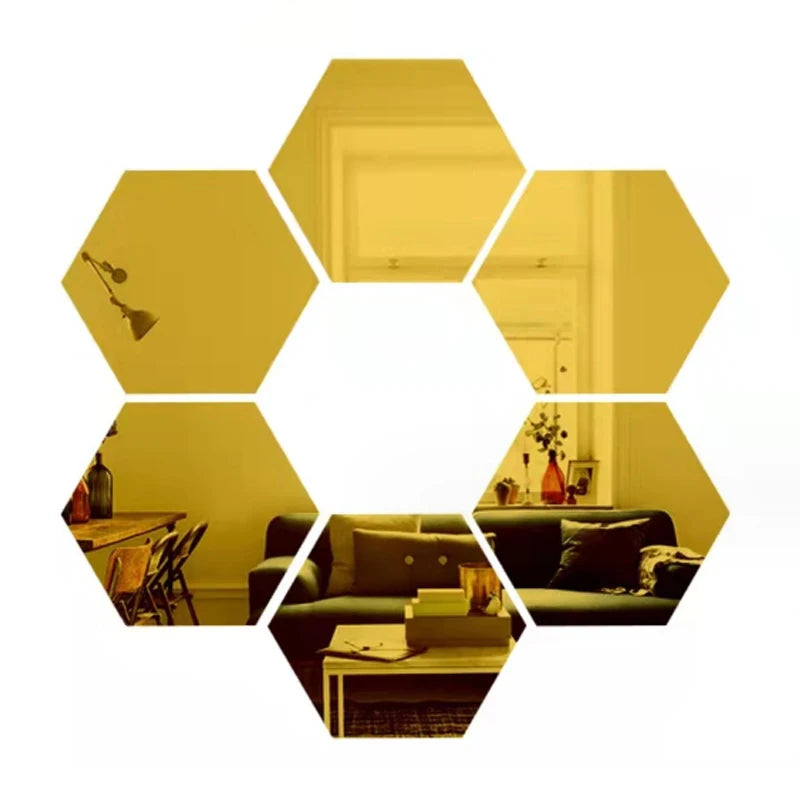 Espelho Hexagonal 12 peças
