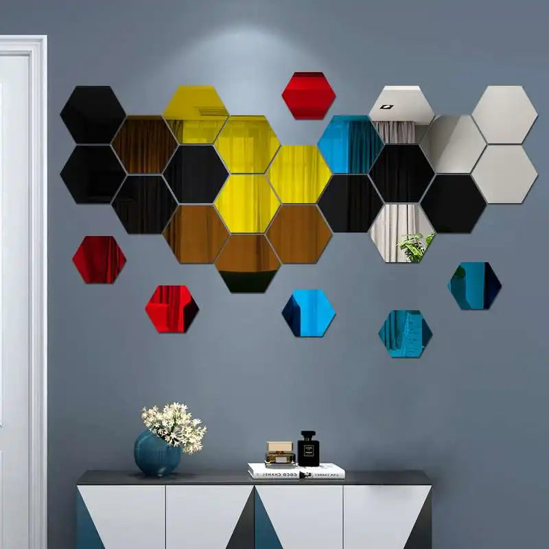 Espelho Hexagonal 12 peças
