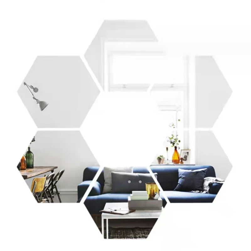 Espelho Hexagonal 12 peças