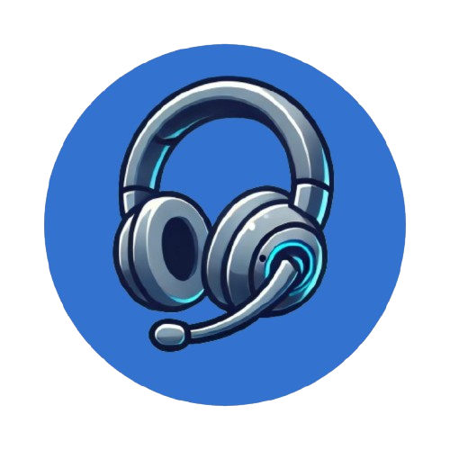 Coleção Tech - Imagem de um headset com fundo azul