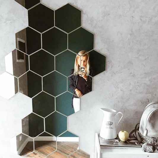 Espelho Hexagonal 12 peças